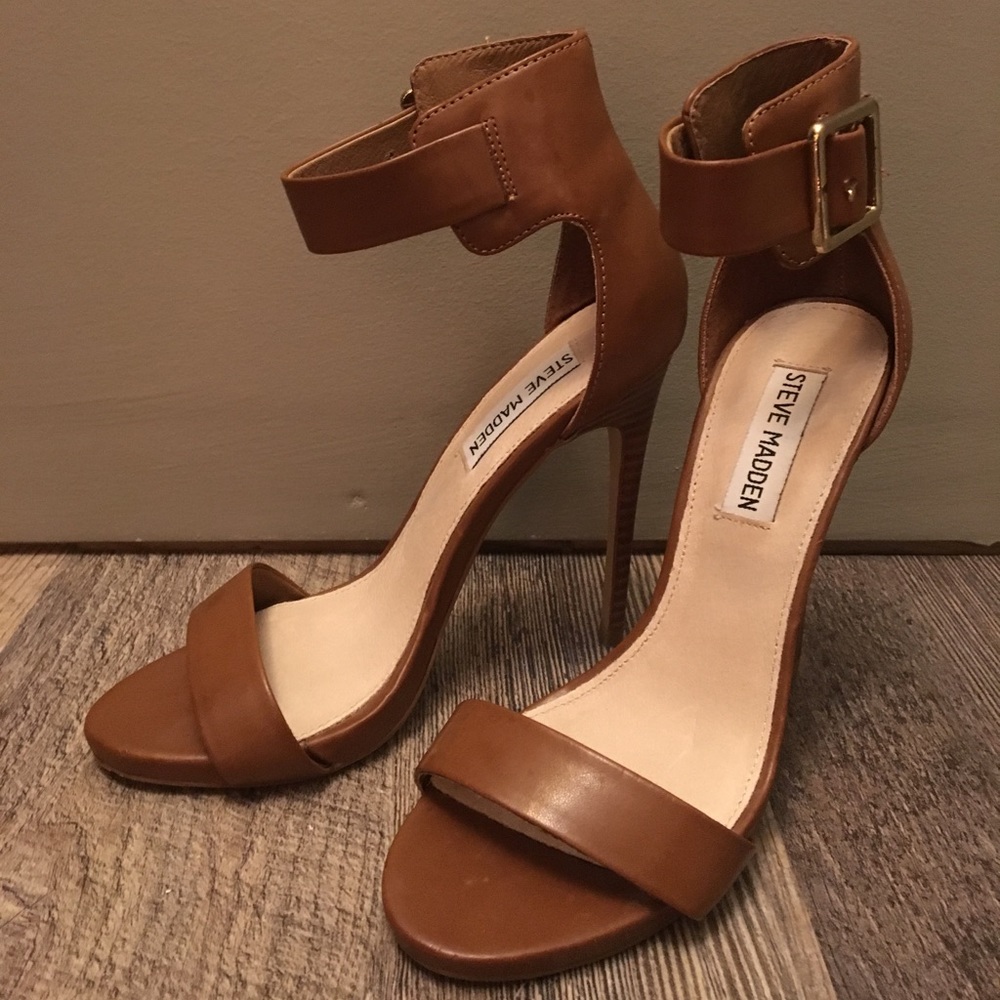Steve Madden Born Sandal Tan Heels